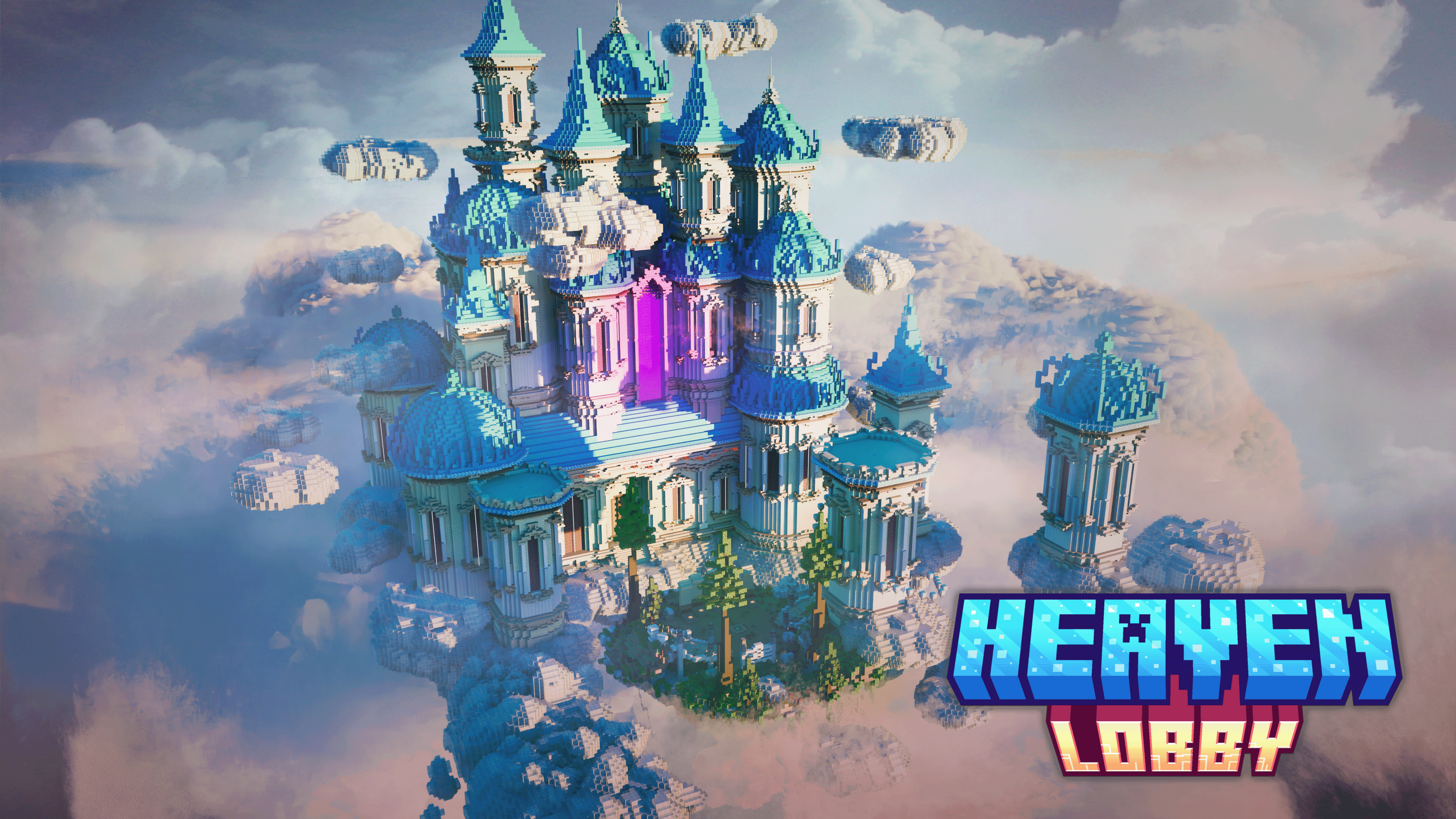 Heaven Hub Lobby or Skyblock Spawn 1.16 220x250 preview image