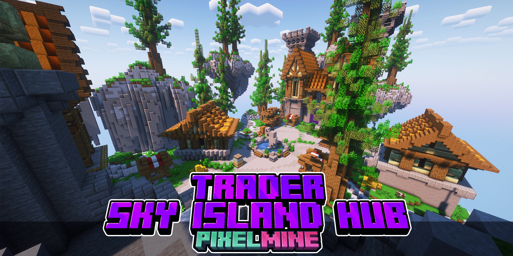 PixelMine | Trader SkyIsland Hub @250x150 preview image