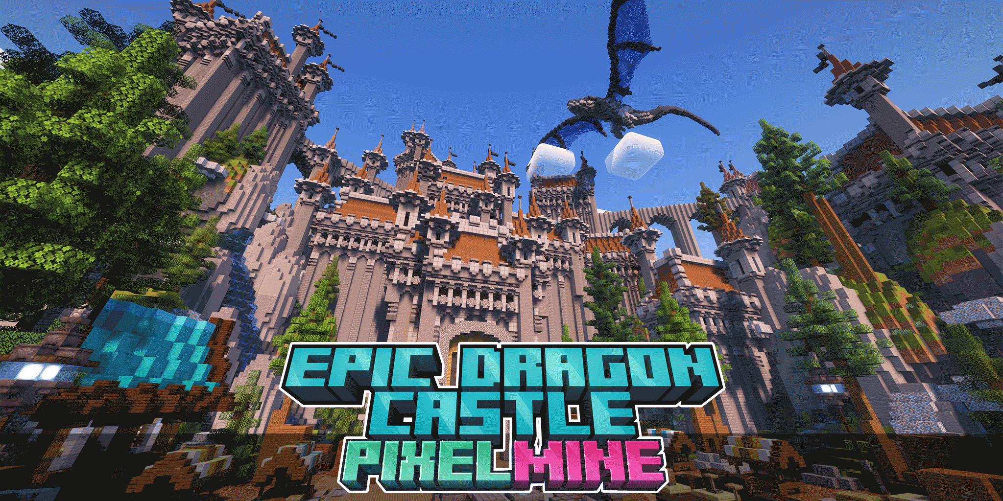 PixelMine | Epic Dragon Castle @600x600 preview image
