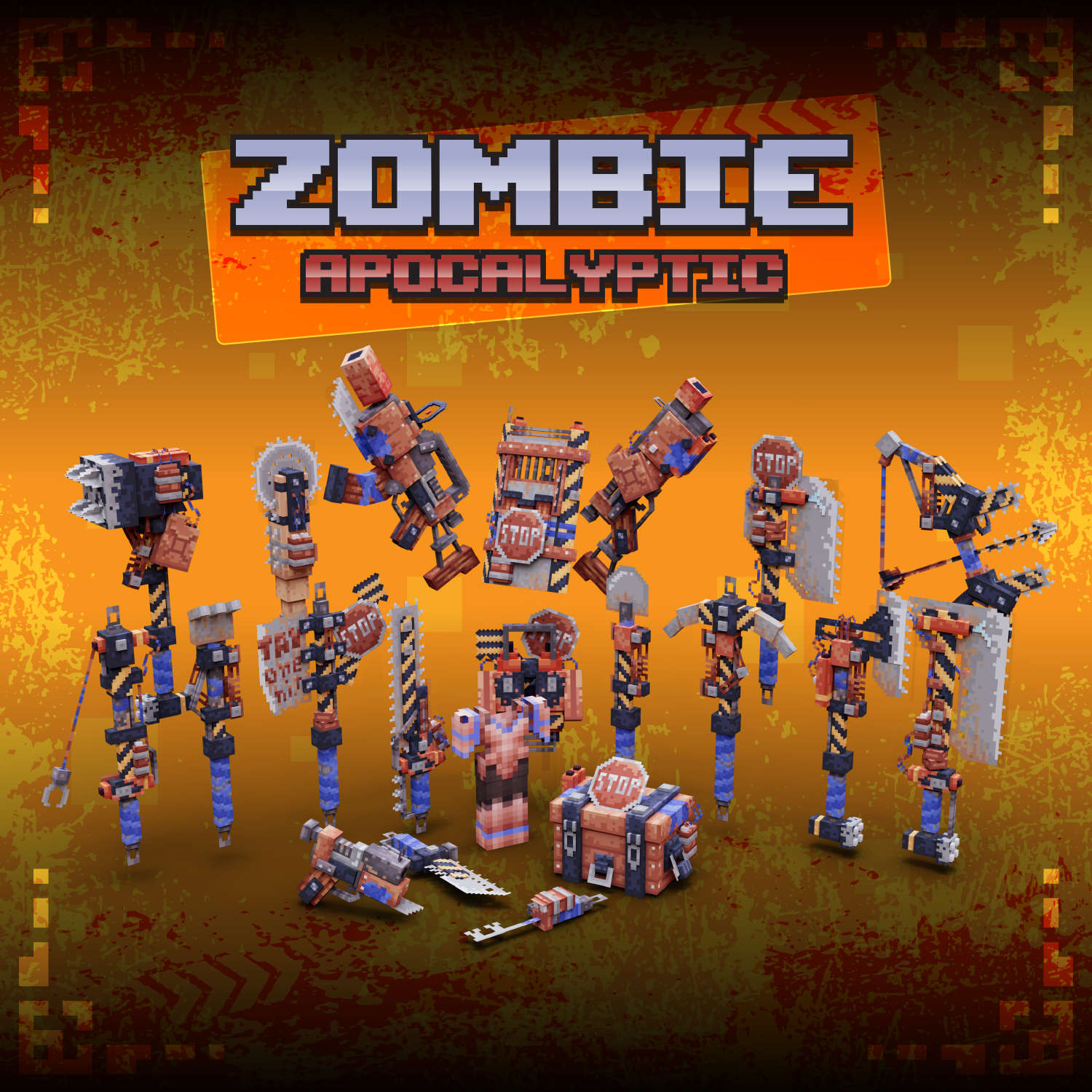 Zombie Apocalyptic Animated Weapon Set Volume 1 preview image