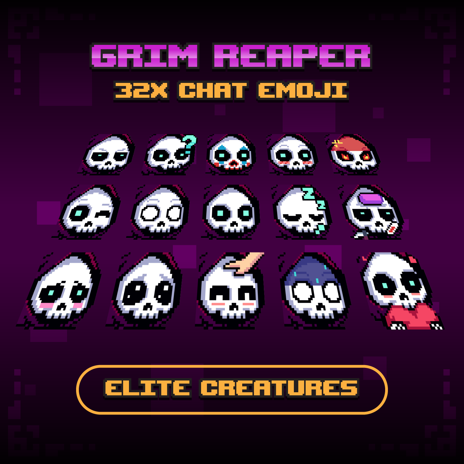 32x, 16x, Minecraft, Discord & Streamer Grim Reaper Emojis preview image