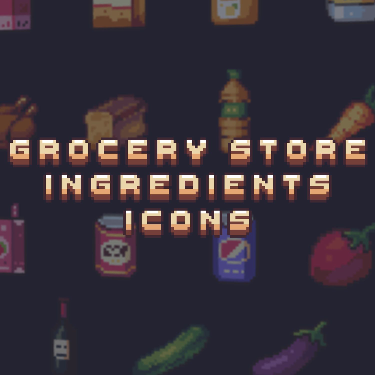 Grocery Store Ingredients Icons preview image