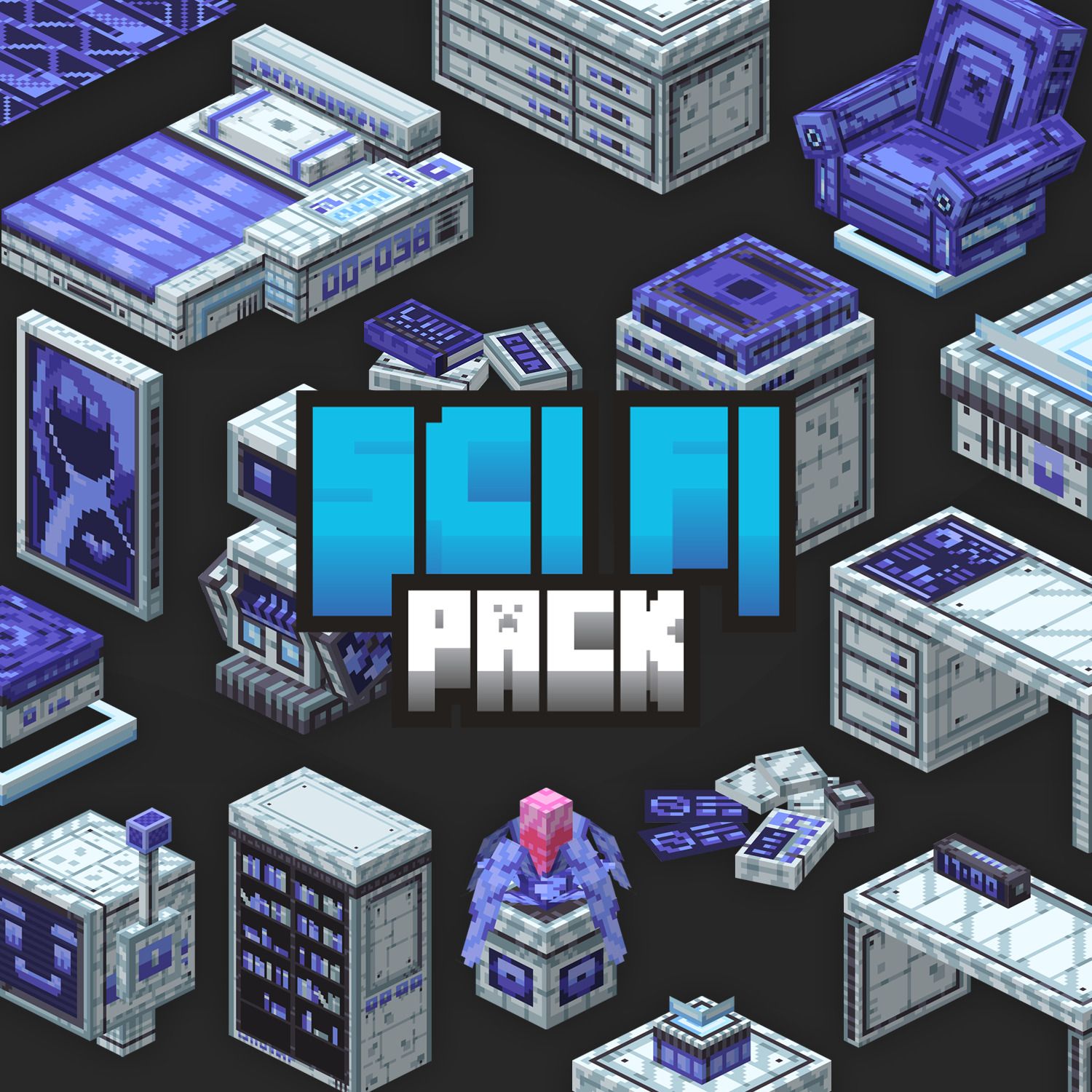 Sci-Fi Bedroom Animated Decoration preview image