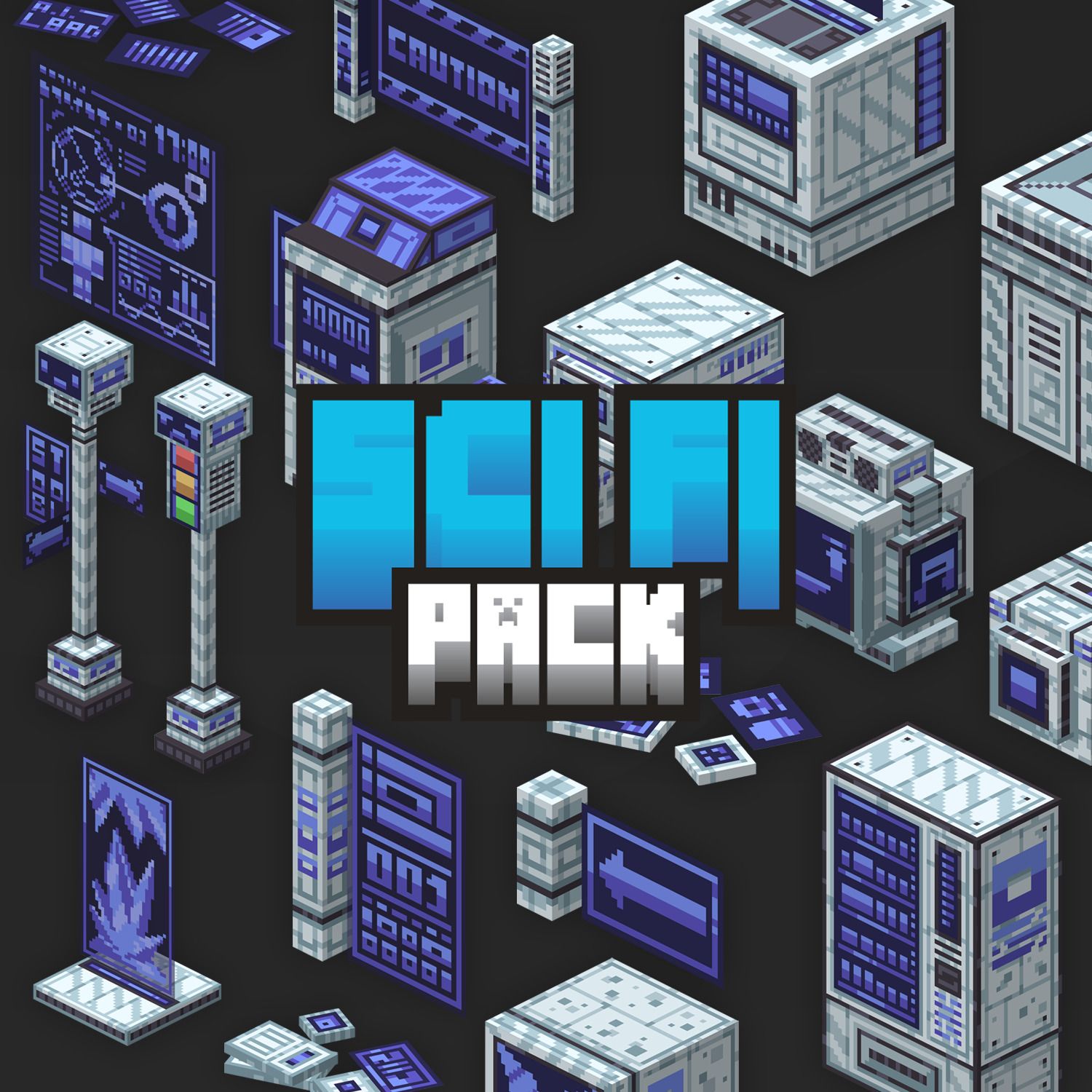 Sci-Fi City Animated Decoration preview image