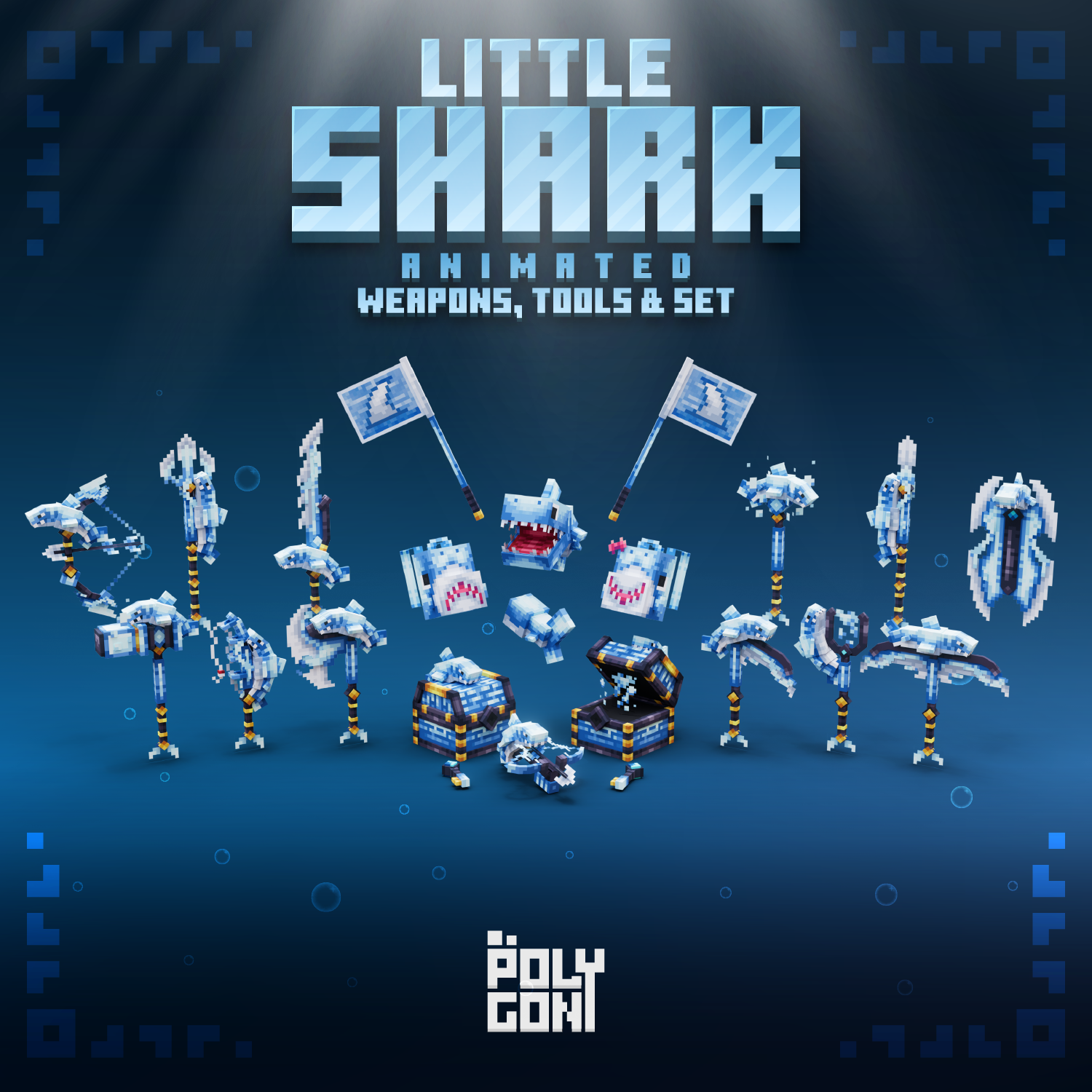 Little Shark Animated Weapons, Tools & Cosmetics Set preview image