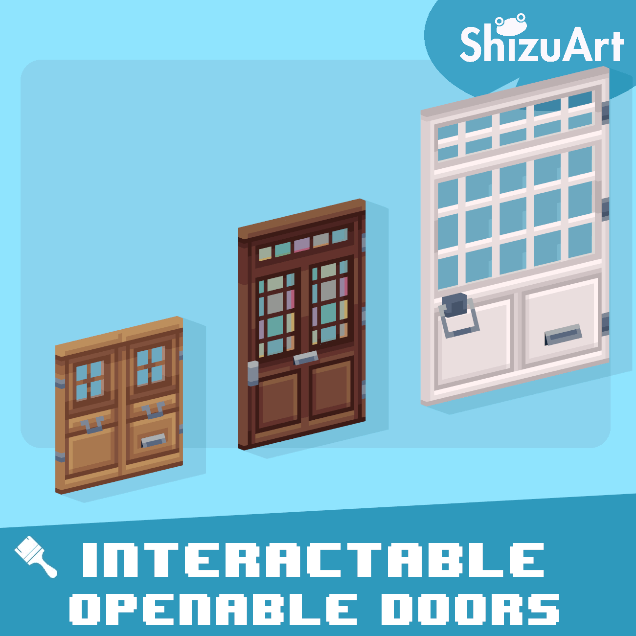 Openable Doors [Interactable-Dyeable] - MCModels