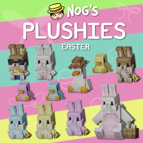 Minecraft Easter Plushies