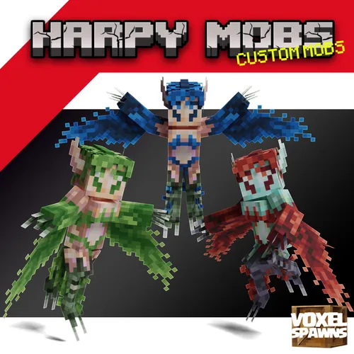 Harpy Mobs, Blue, Red & Green
