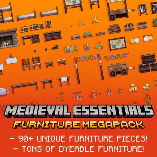 Medieval Furniture Megapack