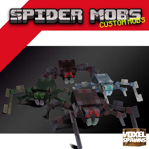 Custom Spider Mobs from Voxelspawns