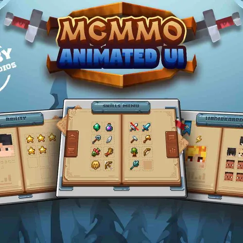 Animated MCMMO menu GUI for Minecraft servers, offering dynamic visuals, smooth navigation, and customization to attract players and boost server engagement