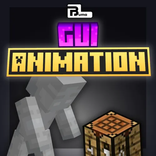 BuMa Gui Animations pack for AnimationsCore with player in a craft table playing the animation