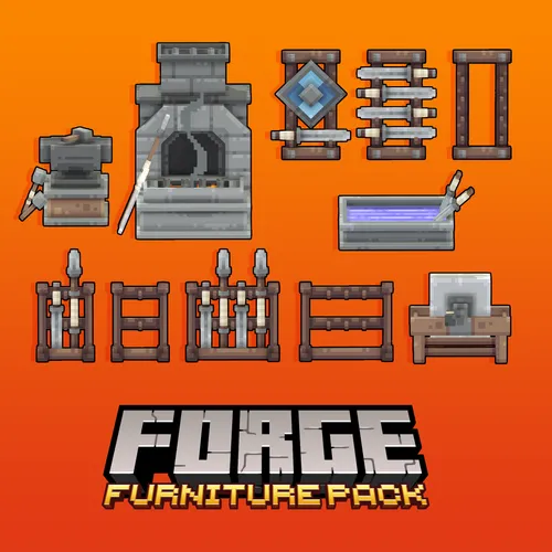 Blacksmith Forge Furniture models for Minecraft: Java Edition.