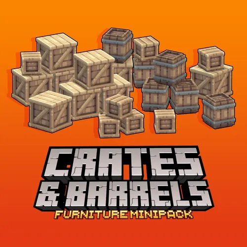 Crate and barrel props for Minecraft: Java Edition.