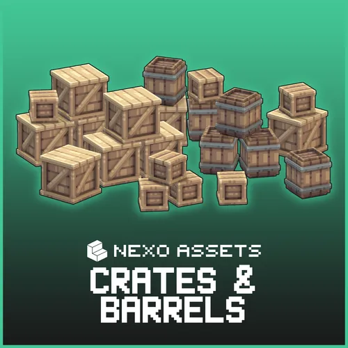 Crate and barrel props for Minecraft: Java Edition.