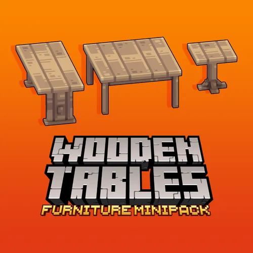 Wooden tables for Minecraft: Java Edition.