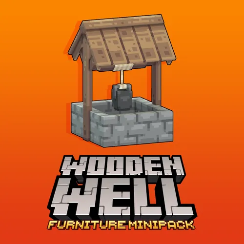 Wooden well model for Minecraft: Java Edition.