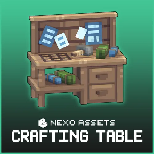 Crafting table furniture model for Minecraft: Java Edition.