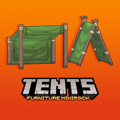 Tent modeled furniture for Minecraft: Java Edition.