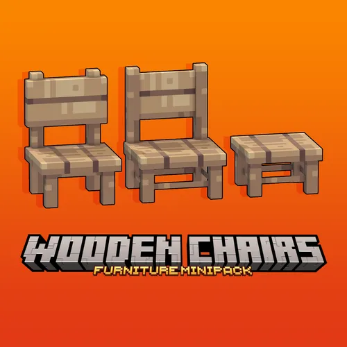 Wooden chair furniture models for Minecraft: Java Edition