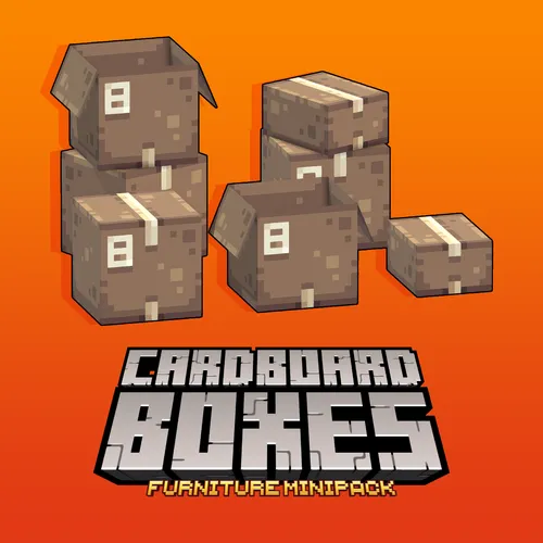 Cardboard box furniture models for Minecraft: Java Edition.