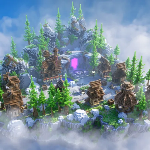 Lifted Peaks | 200x230 | SkyBlock Spawn