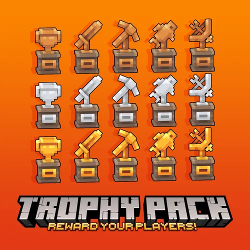 Trophy furniture models for Minecraft: Java Edition
