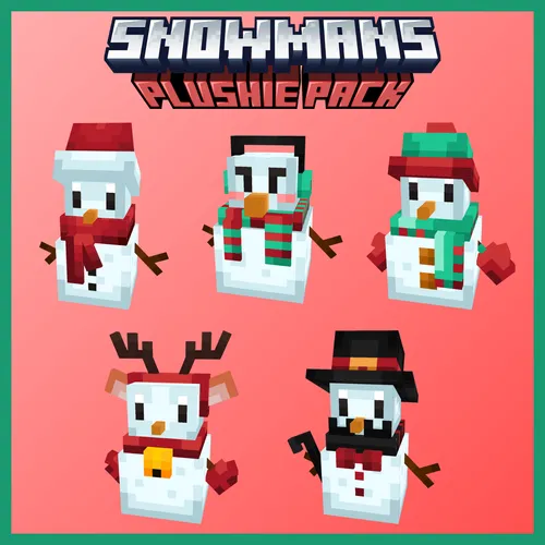 Snowmans plushie pack poster