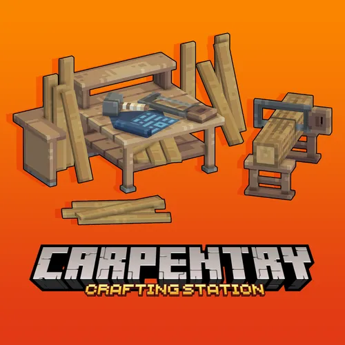 A set of carpentry related furniture models for Minecraft: Java Edition.