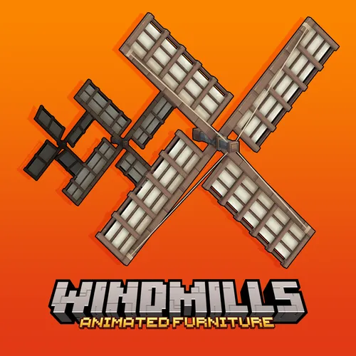 Animated windmill models for Minecraft: Java Edition.