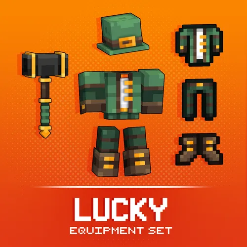 A set of lucky armor and weapons for Minecraft: Java Edition.