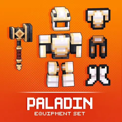 A set of paladin armor and a hammer for Minecraft: Java Edition.