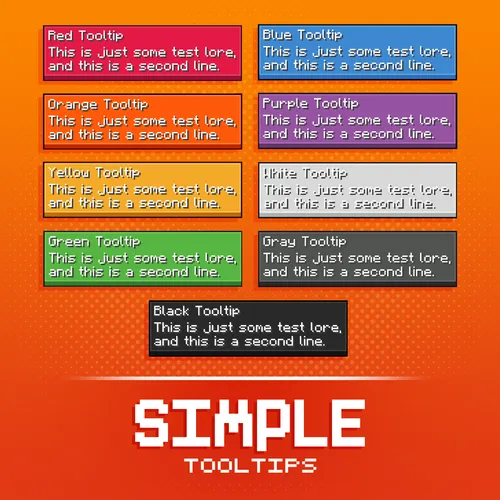 Custom tooltip textures for Minecraft: Java Edition.