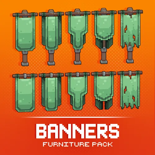 Banners in different styles for Minecraft: Java Edition.