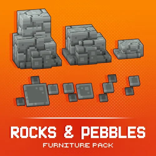Rock and pebble models for Minecraft: Java Edition.