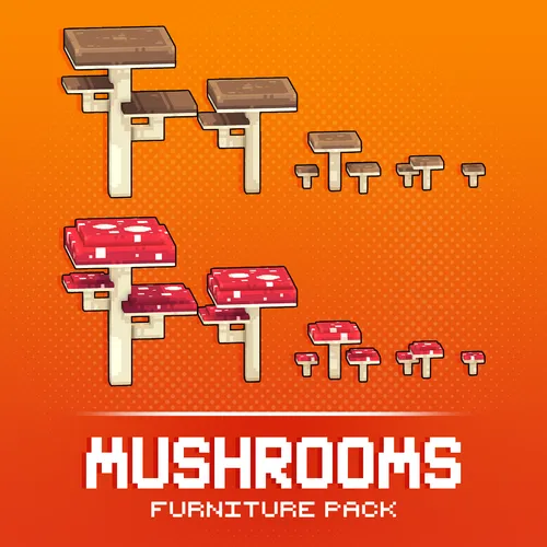 A pack of mushroom models for Miencraft: Java Edition.