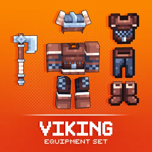 Viking armor and axe for Minecraft: Java Edition.