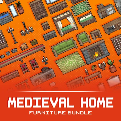 Massive pack of medieval home furniture for Minecraft: Java Edition.