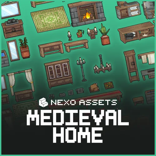 Massive pack of medieval home furniture for Minecraft: Java Edition.