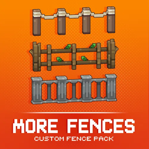 New fence models for Minecraft: Java Edition.
