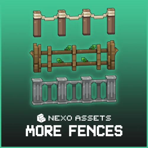 New fence models for Minecraft: Java Edition.