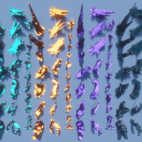 100 Alien Rocks | Asset Pack