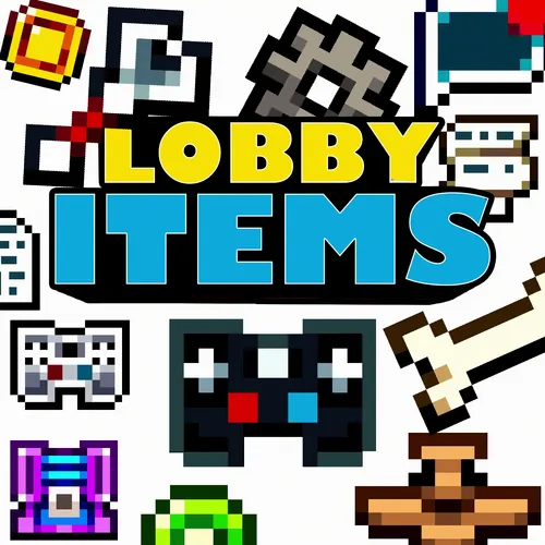 server items for minecraft java and bedrock server, icons for the lobby or hub