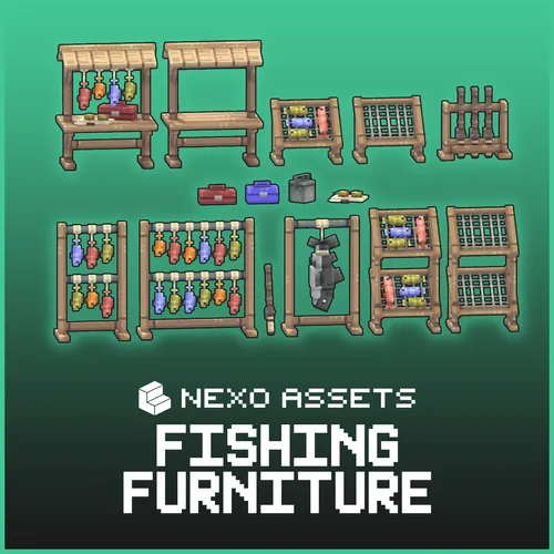 A pack of fishing themed furniture for Minecraft: Java Edition.