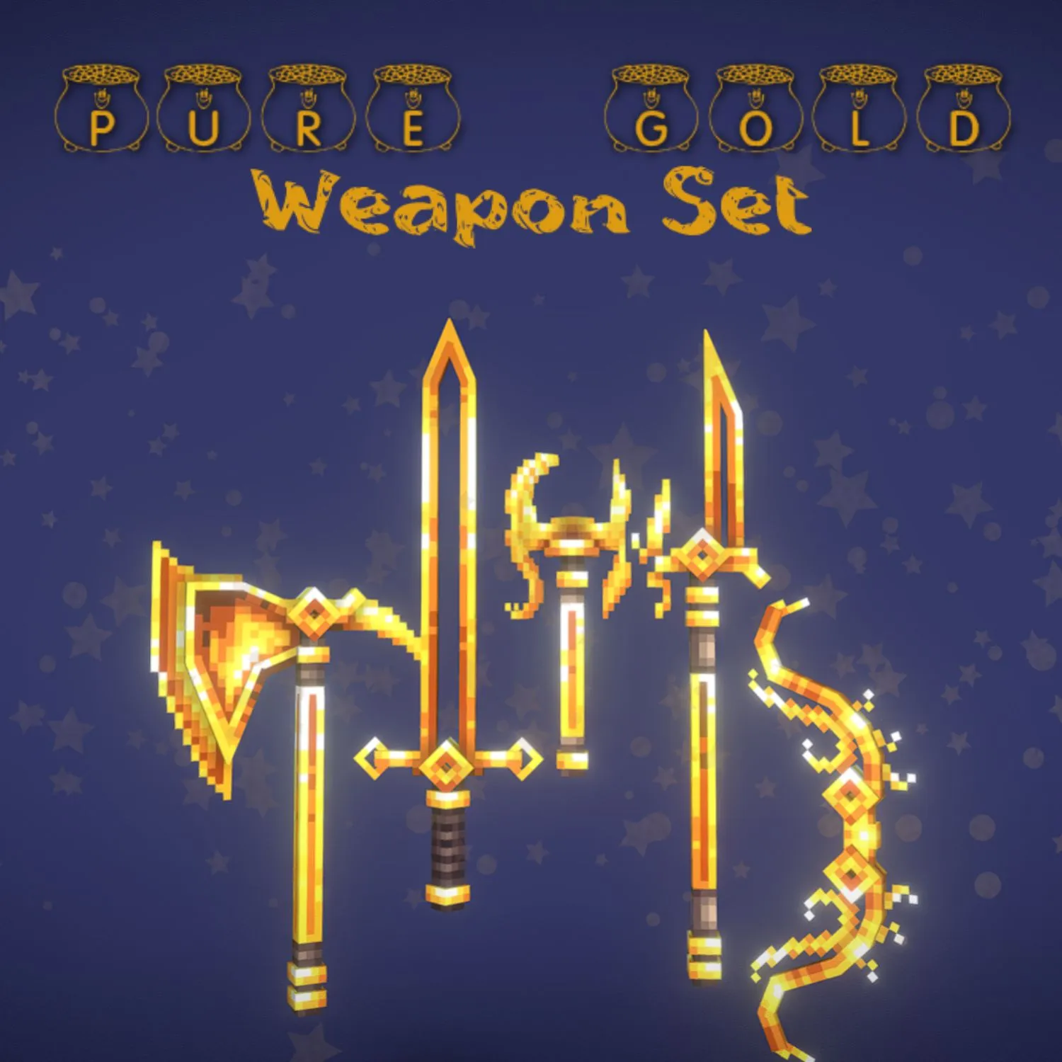 Pure Gold Weapon Set - MCModels