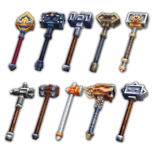 Imagen previa de Minecraft Adventurer Hammers Pack