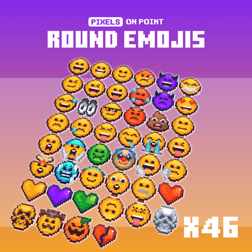 Aperçu de Round Pixel Emoji's