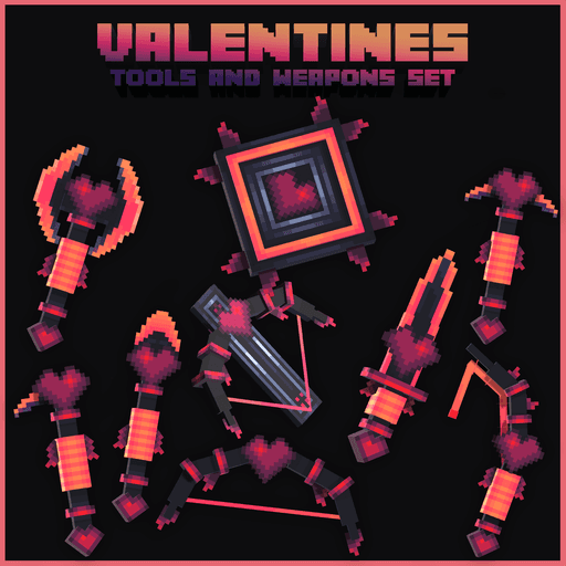 Anteprima di Valentines Weapon and Tools Set
