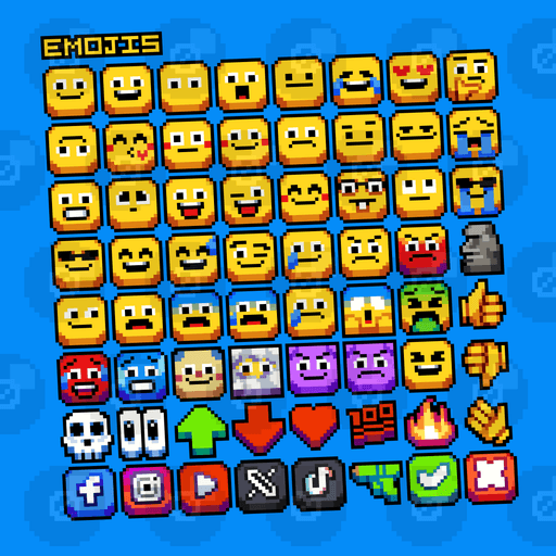 Anteprima di 65 Simple "3D" Emojis - 16px