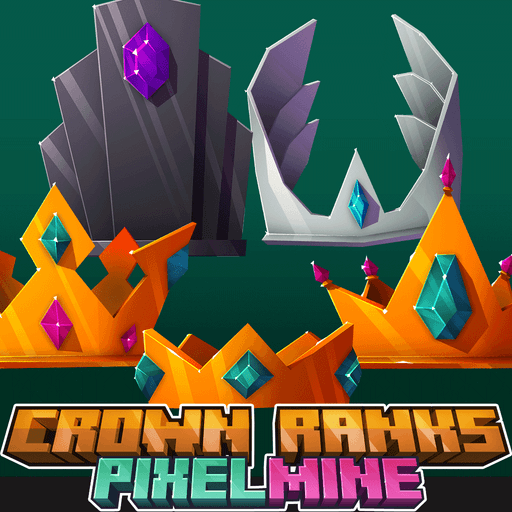 PixelMine | Medieval Crown Rank Icons pré-visualização